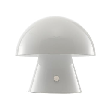 Porcini 7" Contemporary Bohemian Rechargeable/Cordless Iron Integrated LED Mushroom Table Lamp - JONATHAN Y